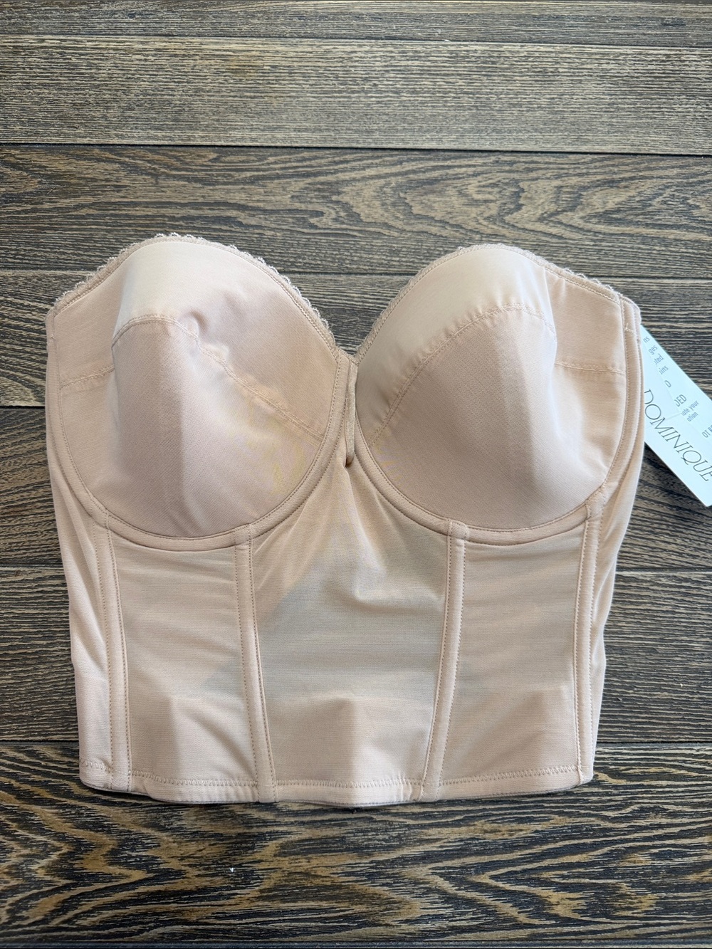 Dominique Nude Strapless Longline Bandeau Bustier